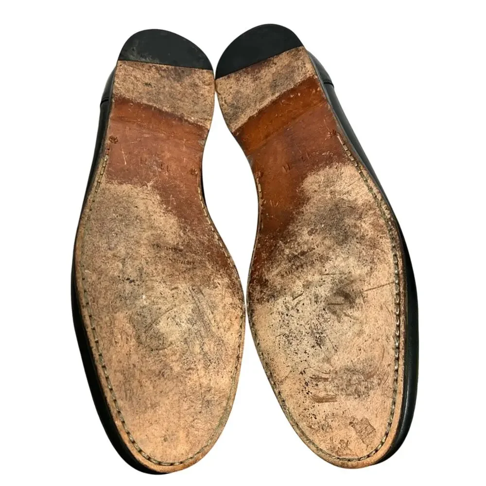 Men's Magnanni Brown Black Two Tone Leather Loafers Shoes SZ 11 M Made in Spain